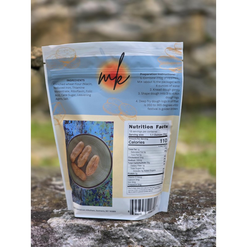 Jamaican Festival Mix, Traditional Caribbean Corn Dumpling Mix, 16 Oz