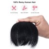 BUYOGET Clip in Fringe 100% Human Hair Pieces Black Fringe