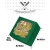 qiqee Deep Green Bakery Box with Window 4x4x2.5 inch 30Packs
