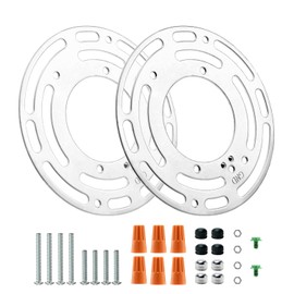 Armiika 2 Pack Universal Mounting Bracket, 4 Inch Steel Round Light Crossbar, For Wall, Ceiling, Chandelier