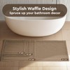 tchdio Waffle Bath Mat - Super Absorbent Bathroom Rugs Non