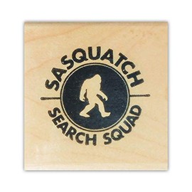 Sasquatch Search Squad Mounted Rubber Stamp - Bigfoot, Yeti