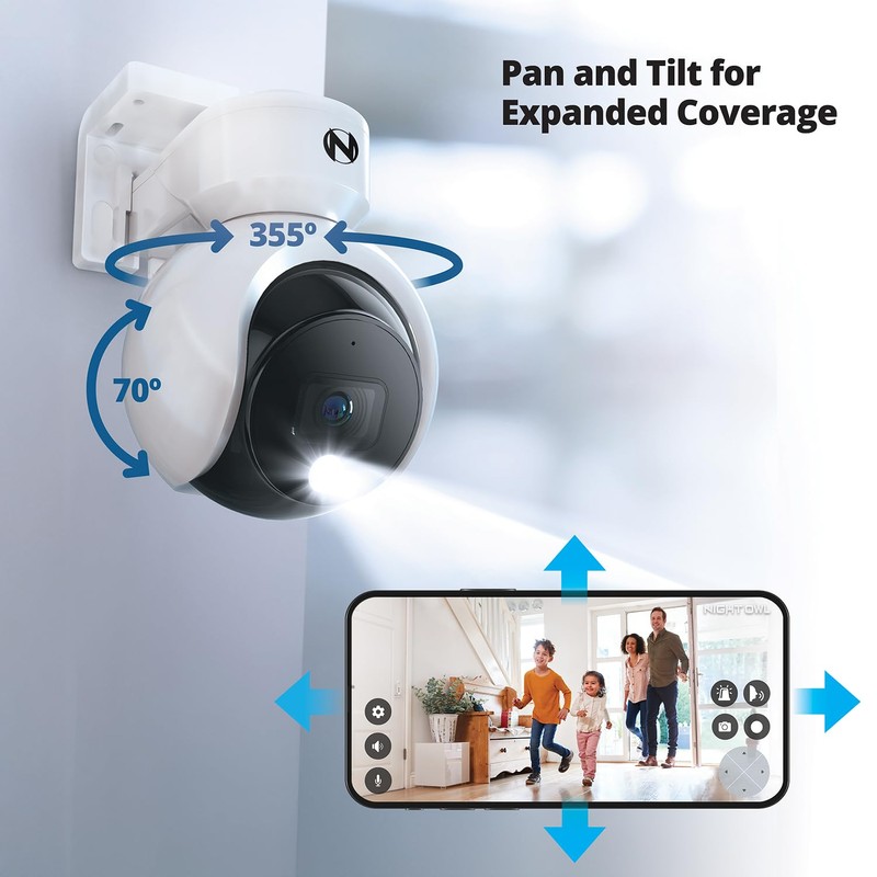 Night Owl® Add On Wired 4K Deterrence Cameras with 2-Way
