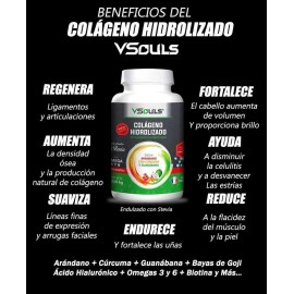 Colágeno Hidrolizado Vsouls ® De Arandano Con Curcuma 1.2 Kg