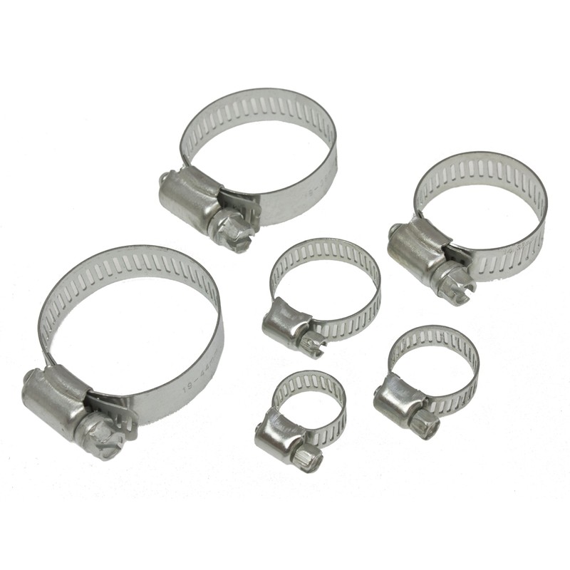 toolzone HW039 8-44 mm Stainless Steel Hose Clamps Clips -