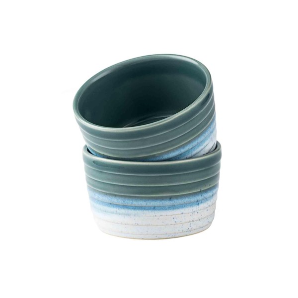 Henten Home 8 oz Ramekins Set, Ceramic Souffle Ramekins Set