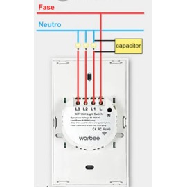 Interruptor de Pared Inteligente WiFi, 3 Vías, Compatible con Alexa, Google Home, Smart Life y Tuya, smart switch