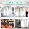 Eucalyptus Shower Curtain Machine Washable Quick Dry Bathing Curtain with