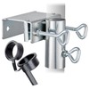 com-four® Parasol Holder Made of Galvanised Steel, Adjustable Umbrella Attachment