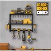 Amoowis Power Tool Organizer, Garage Shelving with 4 Drill Holder,