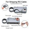 moinkerin Coaxial Cable Crimper Coaxial Cable Stripping Tool Cable Stripper