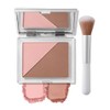 Erinde 3 tonos Cosmetics Powder Blush Palette Mate,01