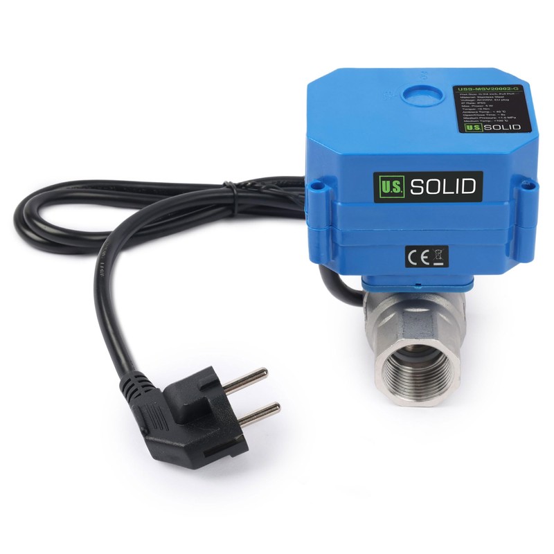 U.S. Solid 3/4 Inch Motorised Ball Valve with Plug 230