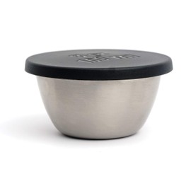 RSVP International Kitchen Prep Bowl Collection, Stainless Steel, Dishwasher Safe, Cup & Lid, 4 Piece, 3-ounce