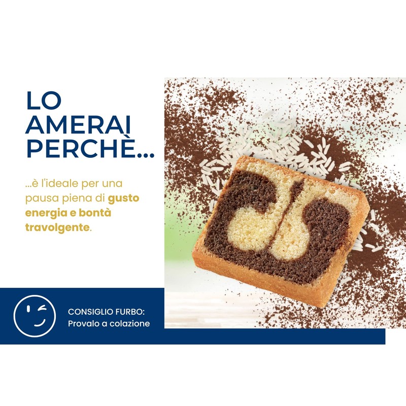 Riso Scotti Snack - BisCake Merendine Variegate Vaniglia e Cacao