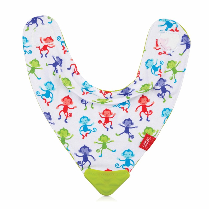 Nuby ID4290 Bandana Bib with Teether (assorted colours )