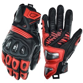 Seibertron SPS-3 Motorcycle Gloves - Full Finger Touchscreen Gloves for Men and Women - Great for BMX, ATV, MTB Riding and Road Cycling - Advanced Knuckle Impact Protection Adult Red XXL