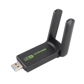 Asixxsix Adaptador WiFi 6 USB3.0, Tarjeta de Red Inalámbrica de Doble Banda de 1800mbps con Mu Mimo, Ofdma, Compatible con 7/10/11, WPA3, Fácil de Usar