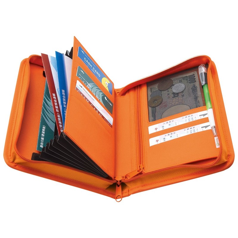 KINGJIM Passbook & Card Storage Case, dk grey