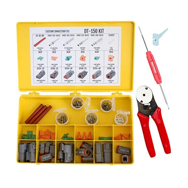 DEUTSCH DT Connector Kit DT-150: Sealed Weatherproof Automotive Electrical Connectors
