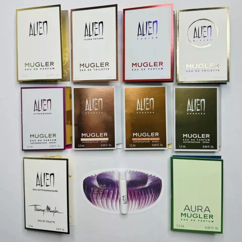 Mugler Alien Perfume Collection Sample Spray Vial 11pc Set