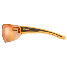 uvex Sportstyle 204 - Sports Sunglasses for Men and Women - Mirrored Lenses - Comfortable & Non-Slip - Orange/Orange - One Size