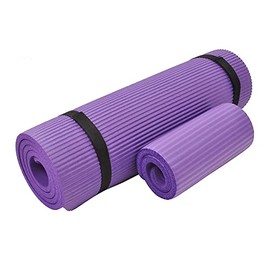 Fitvids All Purpose 12-Inch Extra Thick High Density Anti-Tear Exercise Yoga Mat and Knee Pad with Carrying Strap, Multiple Colors                    