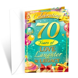 Prime Greetings 50th Birthday Card, Made in America, Eco-Friendly, Thick Card Stock with Premium Envelope 5in x 7.75in, Packaged in Protective Mailer