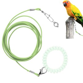 Bird Lead, Bird Flying Rope, Parakeet, Harness, 6.6 ft (2 m), Outdoor, Walking, Foot Chain, Leash, Both Hands Free, Parrot Training Rope, For Birds, Foot Rings, Bird Training Goods, Bird Toys,