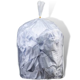 Plasticplace 6 Gallon Trash Bags │ 6 Microns │ Clear Garbage Can Low Density Liners │ 20" x 22" (100 Count)
