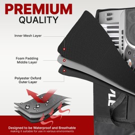 Pyle Keyboard Case, 61 Key Carrying Case Bag for Piano Keyboards, Protects and Covers Portable Digital Keyboard Water Resistant, Used for Models PKBRD6139BT, PKBRD6151PB, and PKBRD6175P