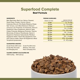 BADLANDS RANCH - Superfood Complete, Adult Dog Food, Air-Dried, High Protein, Zero Fillers, Superfood Nutrition by Katherine Heigl (24 oz., Beef Formula)