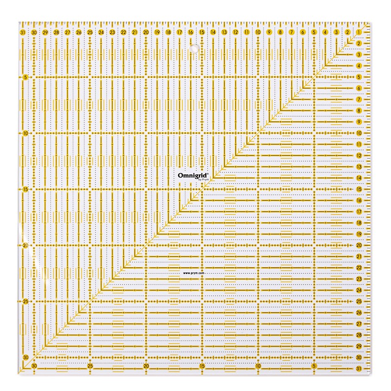 Prym 31.5 x 31.5 cm Universal Ruler with cm Scale
