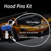 Car Hood Pins Kit Hood Pins, Stainless Steel Engine Hood