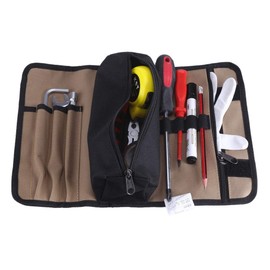 Nikou Tool Roll Bag, Hand Tool Organiser Storage Case Wrench Socket Roll Up Pouch, 36 * 25cm Waterproof Canvas Electrician Roll Up Hardware Tools Storage Bag