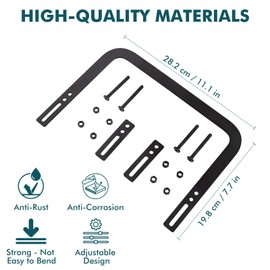 2Pcs Mattress Retainer Bar, ANTEQI Bed Frame Mattress Anti-Slip Baffle Adjustable Mattress Slide Stopper, Metal Mattress Holder Bed Gripper in Place to Keep Mattress from Sliding, Easy to Install