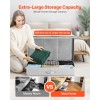 Large 48L Gray Bed Storage Lids 31.7 X 15.9 X