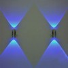 2x Double-headed LED Wall Lamp Sconce Bar Ceiling Light Blue