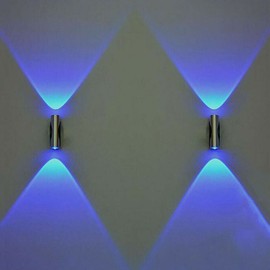 2x Double-headed LED Wall Lamp Sconce Bar Ceiling Light Blue Wall Party Decor