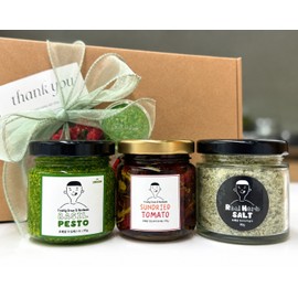 Chorokdam gift set basil pesto, sundried, herb salt, 270g, 1 piece / 초록담 선물 세트 바질페스토,썬드라이,허브솔트, 270g, 1개