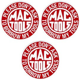 MACTOOLS Sticker Round Set of 3 Mac Tool American Miscellaneous Goods
