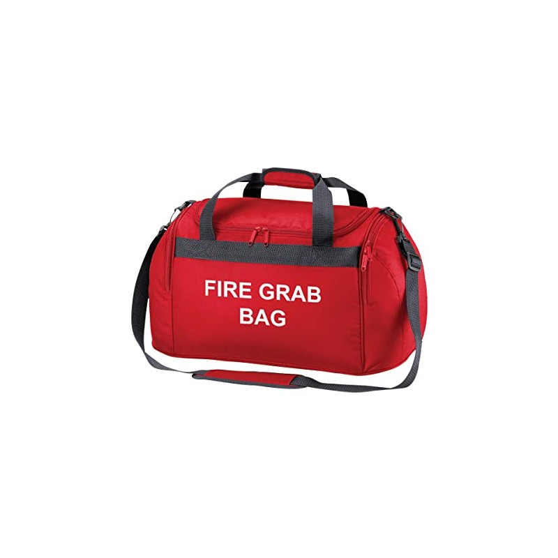 School Evacuation Fire Grab Bag - Printed Red Emergency Kit