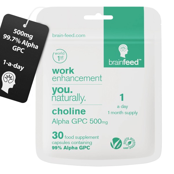brain feed Alpha GPC Capsules (30) | 1-a-Day | 99.7%