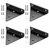Pack of 4 Floating Shelf Brackets, Invisible Triangle Wall Brackets,