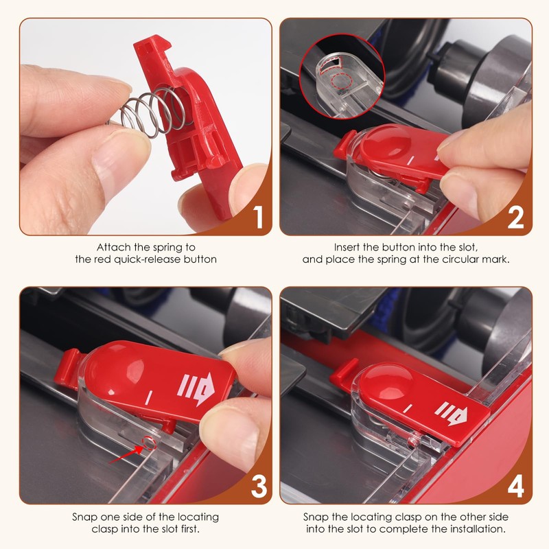 Release Catch with Spring Replacement Kit Compatible with Dyson V12