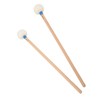 2Pcs Drum Mallet Felt Head Wooden Handle Non Slip Instrument