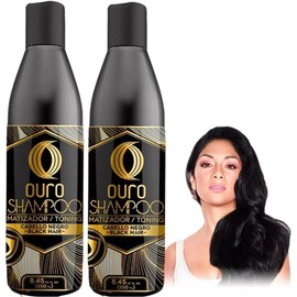 Shampoo Ouro Matizador Negro Ouro By Gaero Shop 2 Piezas de 250 Ml Cada Una Uso Diario