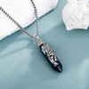 HUKKUN White Tiger Sterling Silver Pendant Necklace for Women &