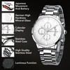 MEGALITH Mens Watches Chronograph Stainless Steel Waterproof Watches for Men