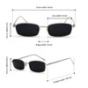 JCTAIFOO Retro Rectangle Sunglasses for Women Men Square Narrow Hip